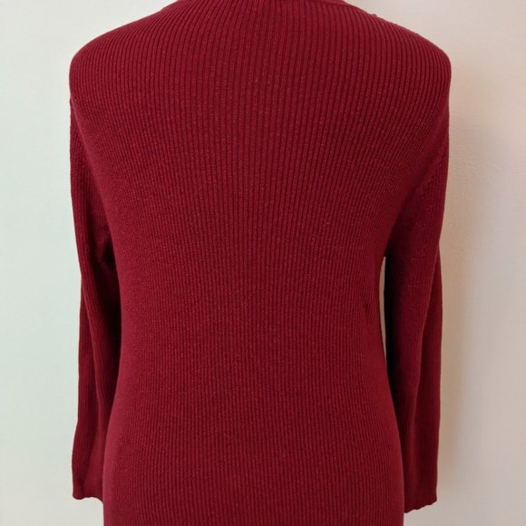 Holiday! Red Ribbed Embellished Sweater - Picture 5 of 6